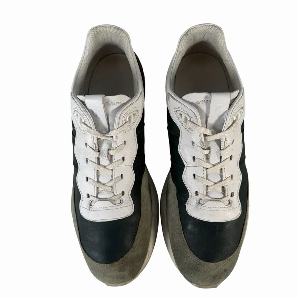 ECCO Men's ASTIR Retro Sneaker EU 46 US 12-12.5 Leather Green White